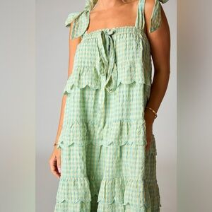 Buddy Love LANDON TIE-SHOULDER MAXI DRESS - MISTY BLUE